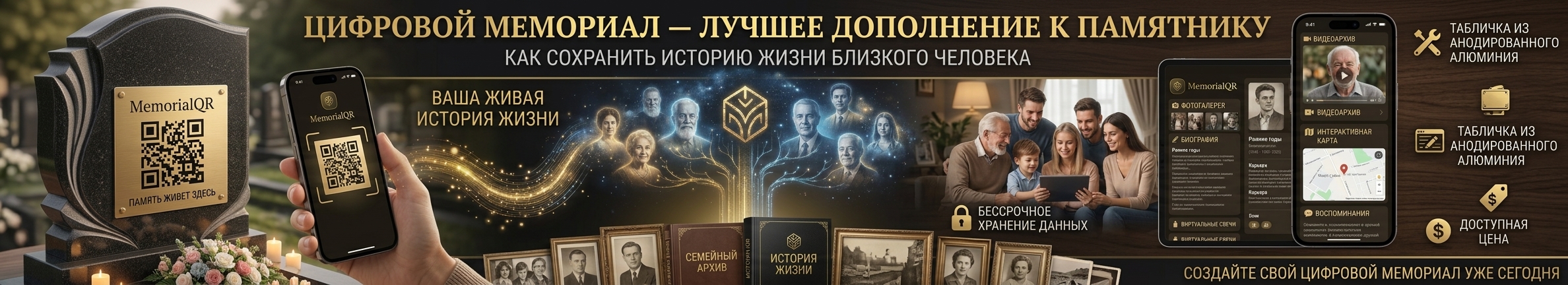 Цифровой мемориал — лучшее дополнение к памятнику: как сохранить историю жизни близкого человека