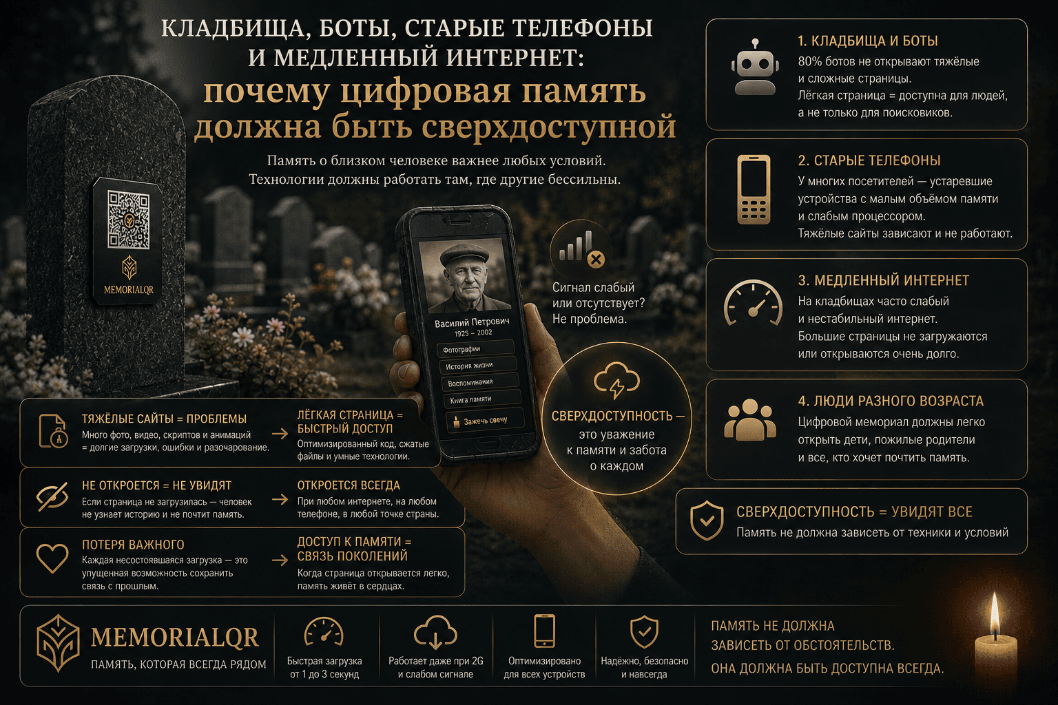 Кладбища, боты, старые телефоны и медленный интернет: почему цифровая память должна быть сверхдоступной